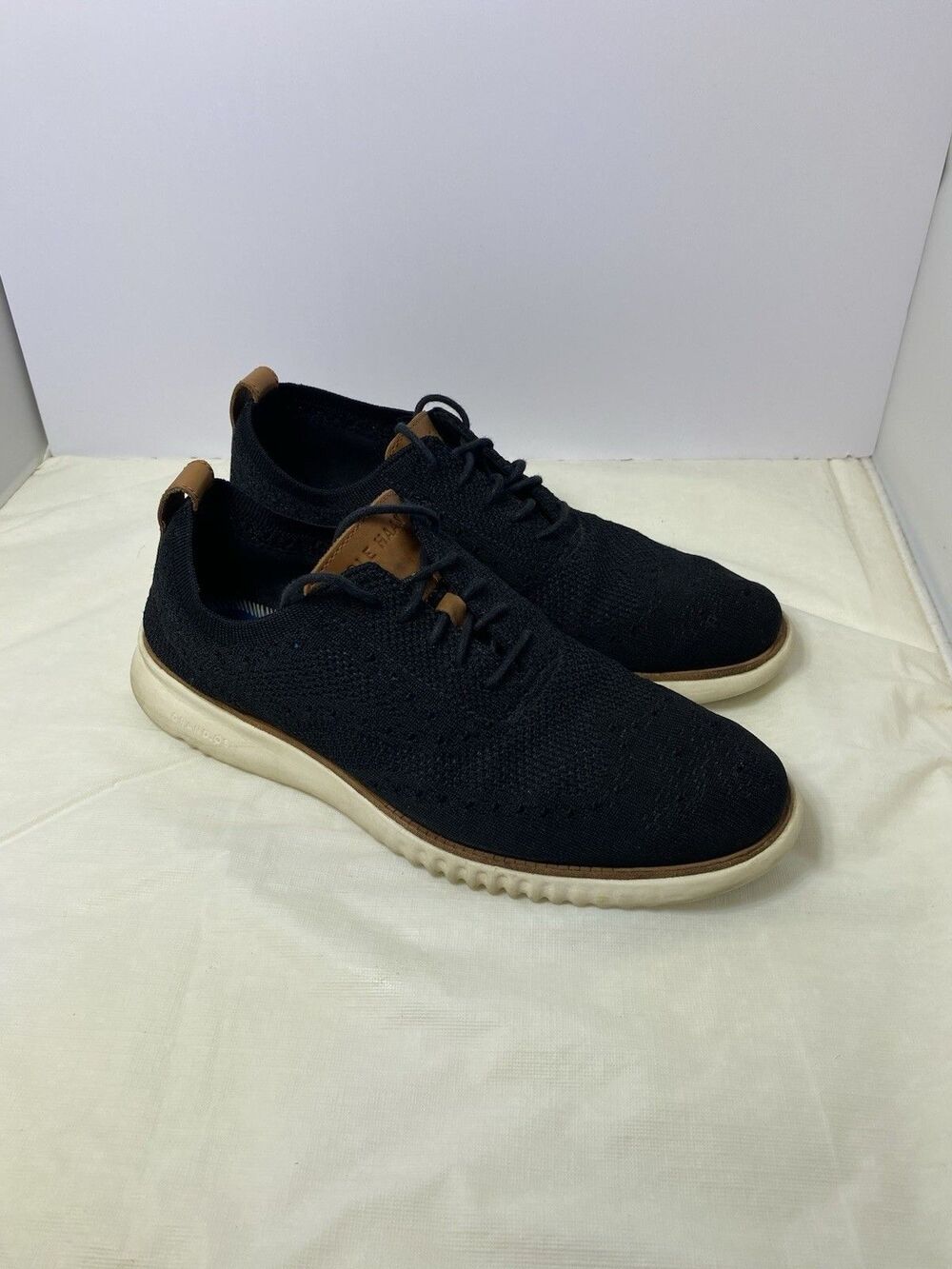 Cole Haan 2 Zerogrand Mens Size 8.5 Black Stitchlite Lace Up Casual Shoes C27568